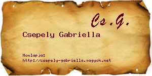 Csepely Gabriella névjegykártya